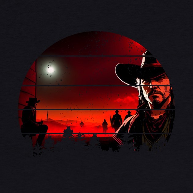 Red Dead Redemption Crow boy western RDR Gamer Gift Idea T-Shirt by MIRgallery